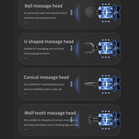 Electric Triangular Fascia Massage Gun - Green Lcd