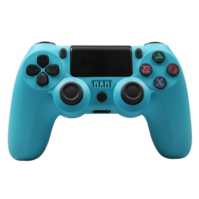 Wireless Bluetooth Game Controller for Ps4 with Dual Vibration and Light Strip - Blue