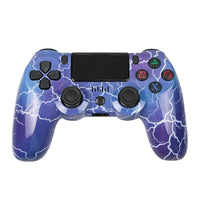 Wireless Bluetooth Game Controller for Ps4 with Dual Vibration and Light Strip - Blue