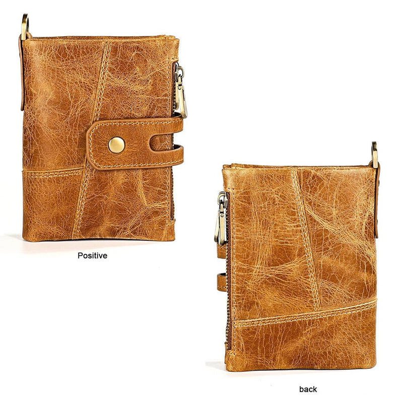 Men Rfid Leather Wallet with Card Slots - Coffee