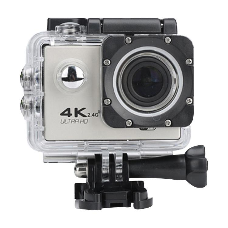 Waterproof 4k Action Camera for Cycling and Diving - Silver Grey