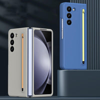 For Samsung Galaxy Z Fold4 5G Enhanced Shockproof Phone Case - Pen Design - Dark Grey