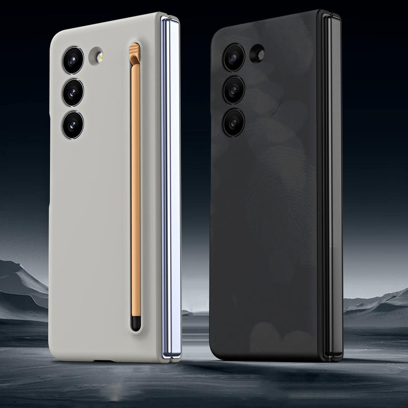 For Samsung Galaxy Z Fold4 5G Enhanced Shockproof Phone Case - Pen Design - Dark Grey