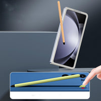 For Samsung Galaxy Z Fold4 5G Enhanced Shockproof Phone Case - Pen Design - Dark Grey