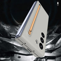 For Samsung Galaxy Z Fold4 5G Enhanced Shockproof Phone Case - Pen Design - Dark Grey