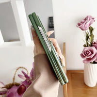 For Samsung Galaxy z Fold4 5G Shockproof Magsafe Holder for Rotating Plating Phone Case - Green