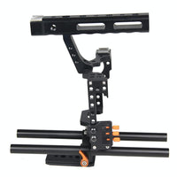 Video Camera Cage Stabilizer For Panasonic Lumix Dmc-Gh4 / Sony A7 Series - Orange
