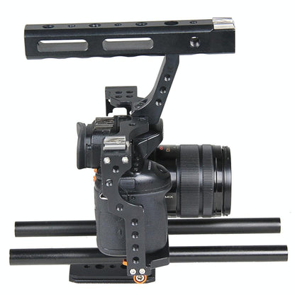 Video Camera Cage Stabilizer For Panasonic Lumix Dmc-Gh4 / Sony A7 Series - Orange