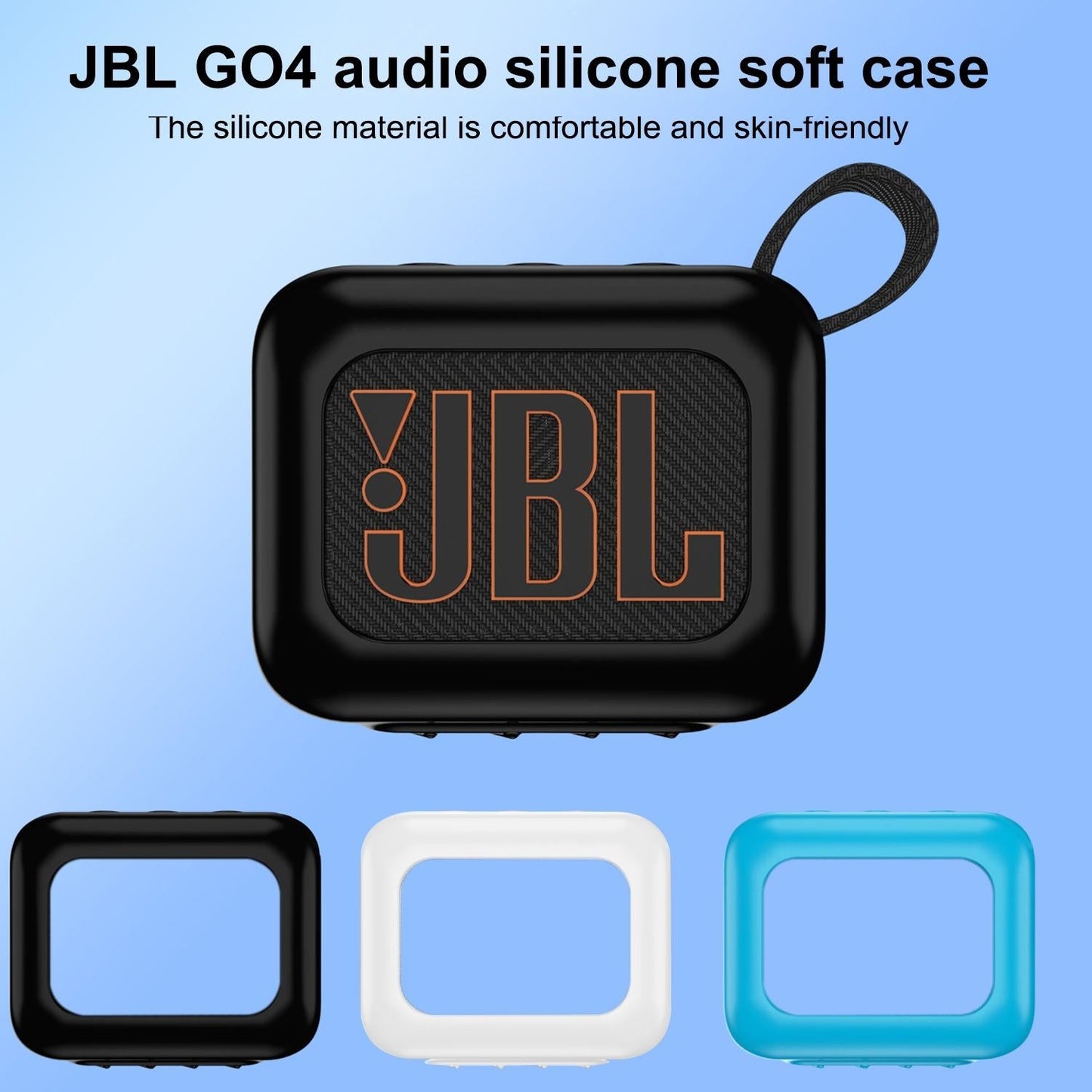 Silicone Protective Case for Jbl Go 4 Bluetooth Speaker - Blue