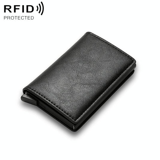 Carbon Fiber Rfid Wallet for Men - Black