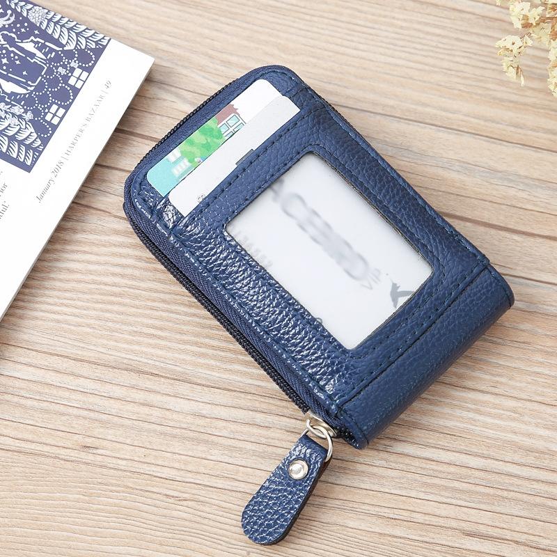 Woven Mini Coin Purse For Ladies Student Id & Card Holder - Khaki