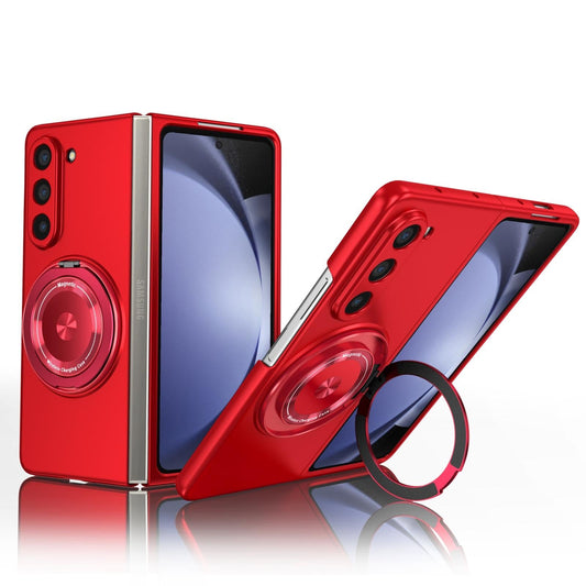 For Samsung Galaxy Z Fold4 5G Shockproof 360 Degree Rotating Case - Red