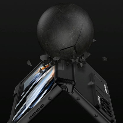 For Samsung Galaxy Z Fold4 5G Foldable Phone Case With Magnetic Closure And Pen Slot - Compact And Convenient - Grey