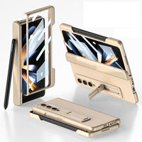 For Samsung Galaxy Z Fold4 5G Foldable Phone Case With Magnetic Closure And Pen Slot - Compact And Convenient - Grey