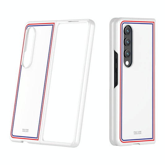 For Samsung Galaxy Z Fold4 5G Frosted Skin Case - Slim & Stylish - Checkered White