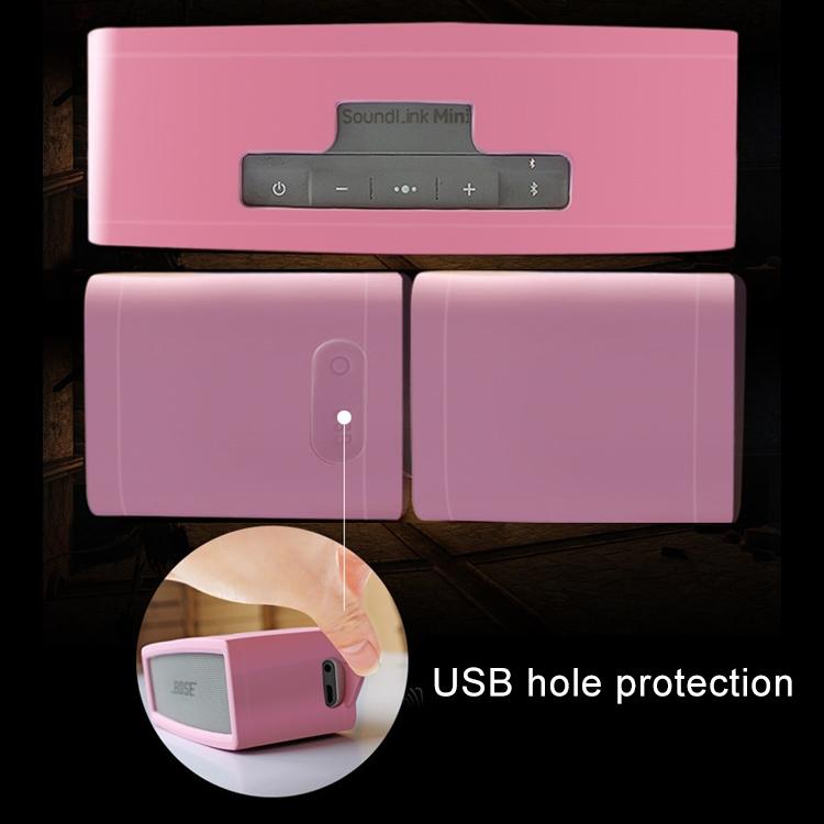 Shockproof Soft Silicone Case for Bose Soundlink Mini 1 / 2 Bluetooth Speaker - Pink