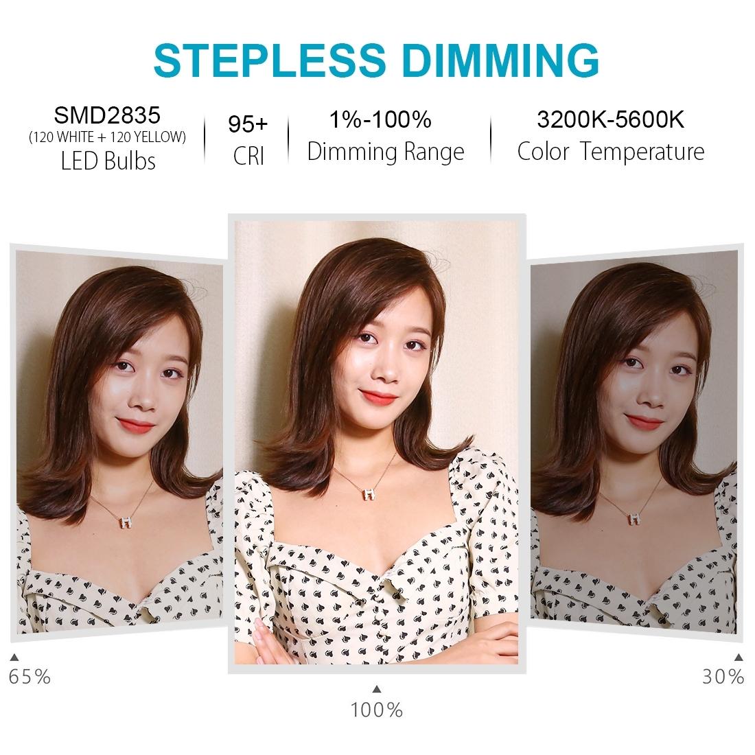 6.2 Led Ring Light with Usb 3 Modes Dimmable Cold Shoe Tripod Mount - Pink