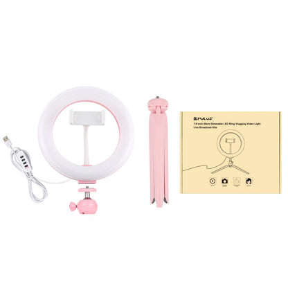 7.9 Led Ring Light with Tripod and Phone Clamp - 3 Modes Dimmable Dual Colour Temperature - Pink