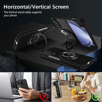 For Samsung Galaxy Z Fold4 5G Shockproof 360 Degree Rotating Case - Purple