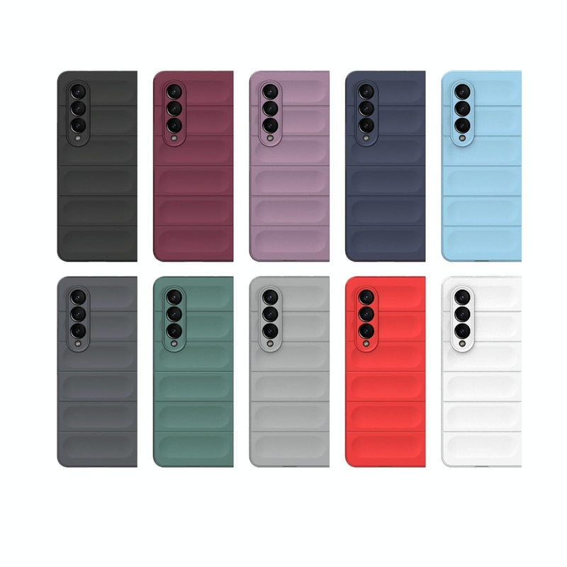 For Samsung Galaxy Z Fold4 5G Foldable Shockproof Phone Case with Magic Shield - Slim Design - Light Blue