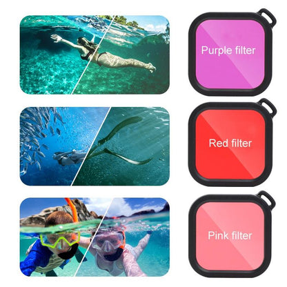 Waterproof Case For Gopro Hero8 With Touch Back Cover And Colour Lens Filter - 45M