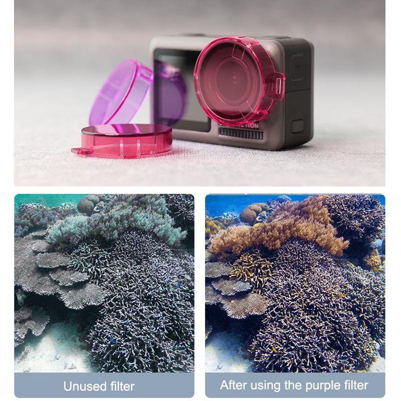 Round Lens Filter for Dji Action Camera - Pink