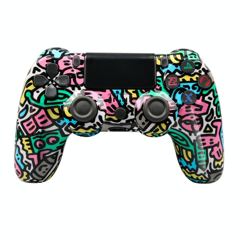 Wireless Bluetooth Game Controller for Ps4 with Dual Vibration and Light Strip - Letter