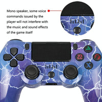 Wireless Bluetooth Game Controller for Ps4 with Dual Vibration and Light Strip - Letter