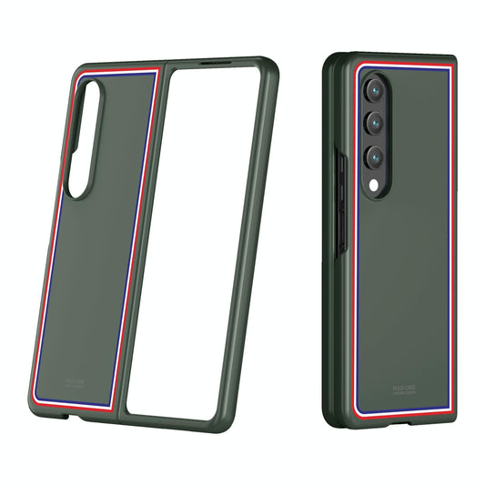 For Samsung Galaxy Z Fold4 5G Frosted Skin Case - Slim & Stylish - Checkered Green