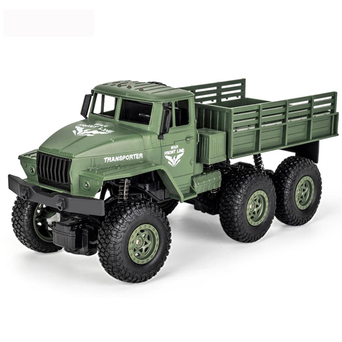 2.4ghz 4ch Remote Control Dongfeng 7 Six-wheeled Armor Truck Toy - Green