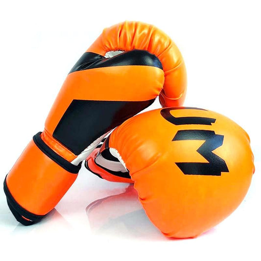 Professional Boxing Gloves For Adult Training - 10Oz Muay Thai Fighting - Fluorescent Orange