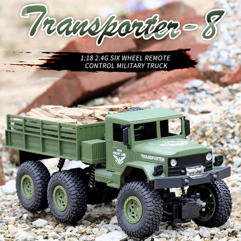 2.4ghz 4ch Rc Dongfeng 8 Six-wheeled Armor Truck Toy - Green