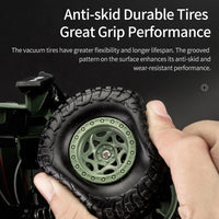 2.4ghz 4ch Rc Dongfeng 8 Six-wheeled Armor Truck Toy - Green