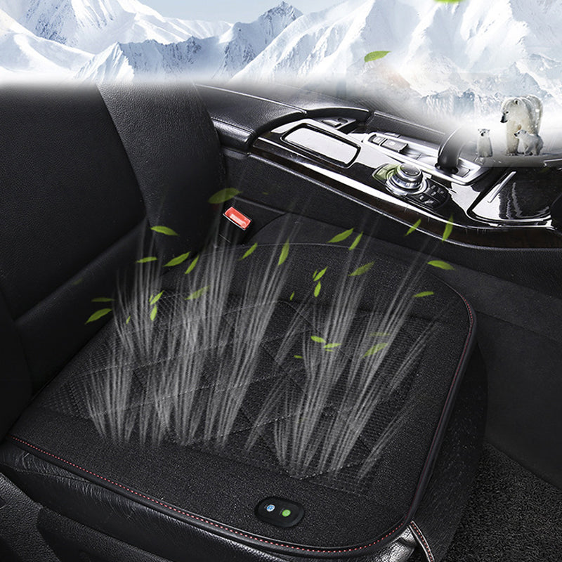 Vibe Geeks Car Seat Cover Cooling Pad Electric Air Ventilator Seat Cushion - Black