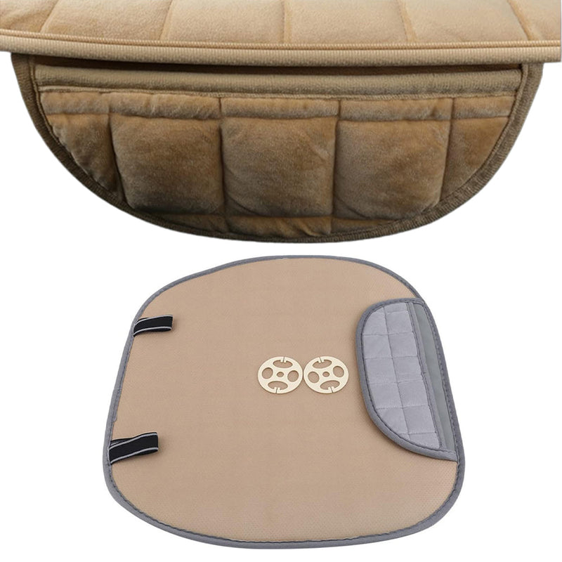 Vibe Geeks Auto Front Seat Winter-proof Cover for Comfort and Protection - Coffee
