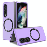 For Samsung Galaxy Z Fold4 5G Secure & Portable Magnetic Folding Case - Purple