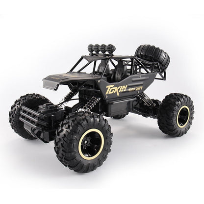 37cm Remote Control Bigfoot Climbing Car - 1 12 Alloy 4wd Cross-country Toy - Gold