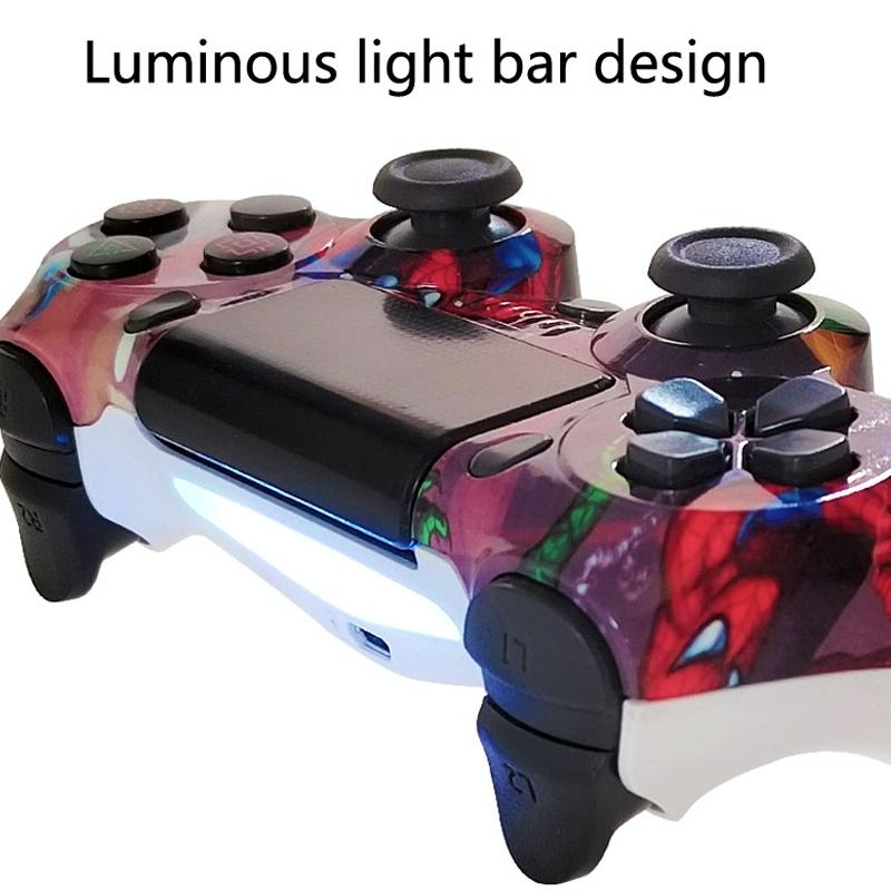 Wireless Bluetooth Game Controller for Ps4 with Dual Vibration and Light Strip - Skeleton