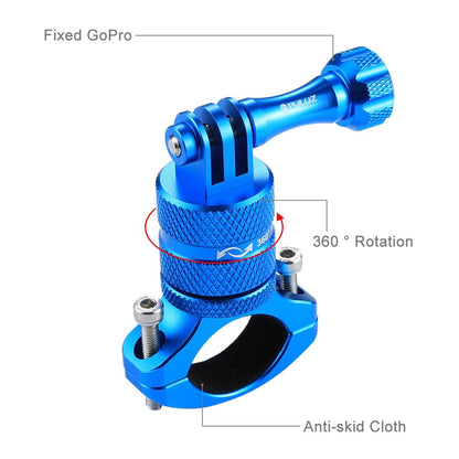 Universal Bike Handlebar Mount For Action Cameras - 360 Degree Rotation - Pu223L