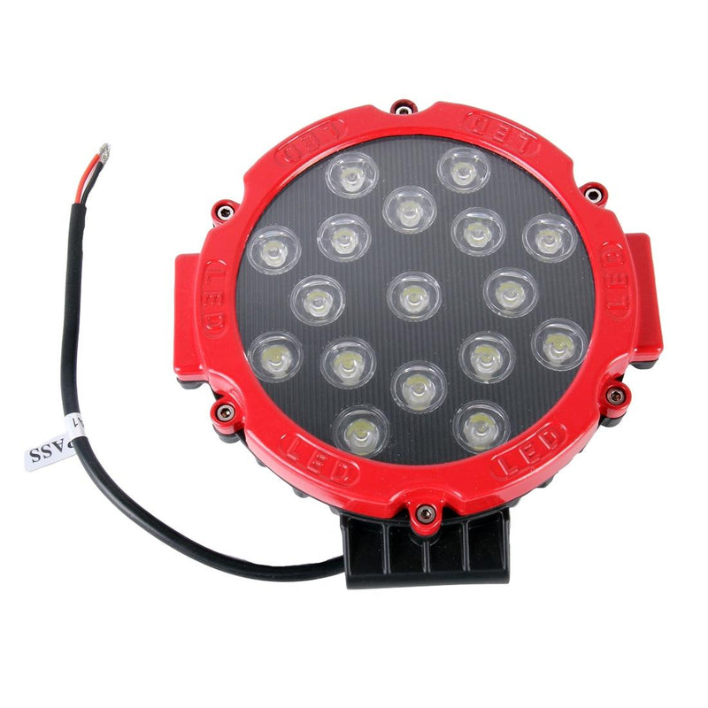 2 Pcs 3500Lm 6500K White Light 17 Led Waterproof Car Boat Marine Work Lights Spotlight Led Bulbs 30 Degrees Adjustable Dc 10 - 30V - Red