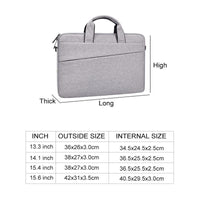 Portable Laptop Tablet Bag - 15.4 Inch Double Side Pockets Soft Handle Oxford Cloth - 15.4 Inch Deep Space Gray