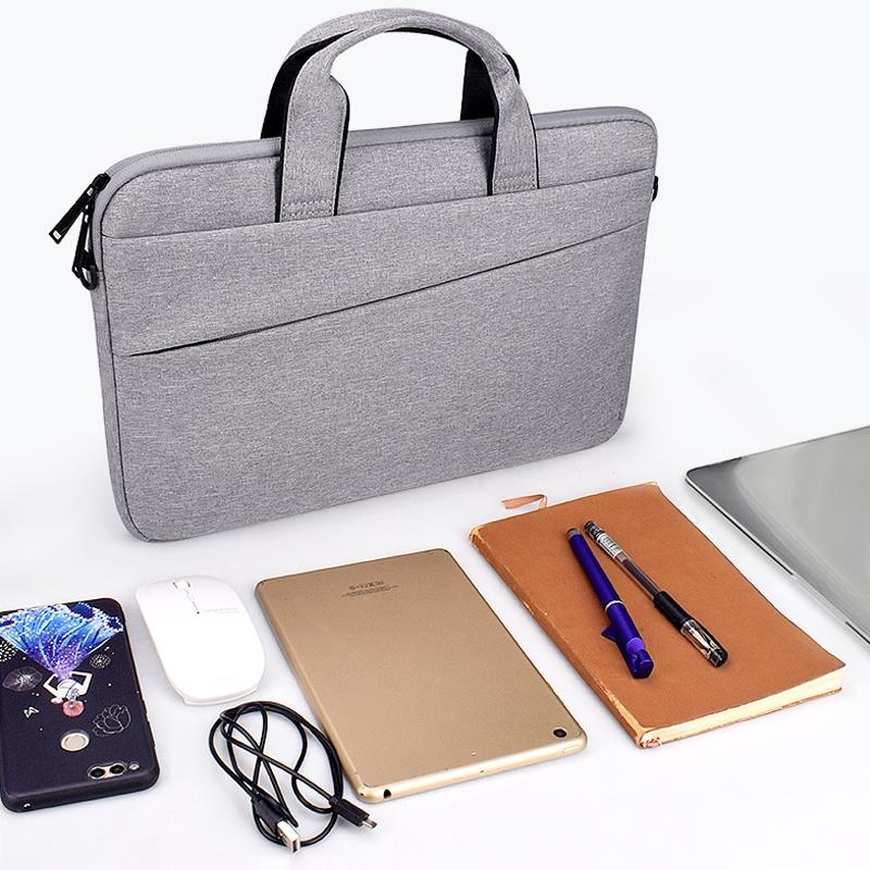 Portable Laptop Tablet Bag - 15.4 Inch Double Side Pockets Soft Handle Oxford Cloth - 15.4 Inch Deep Space Gray