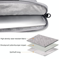 Portable Laptop Tablet Bag - 15.4 Inch Double Side Pockets Soft Handle Oxford Cloth - 15.4 Inch Deep Space Gray