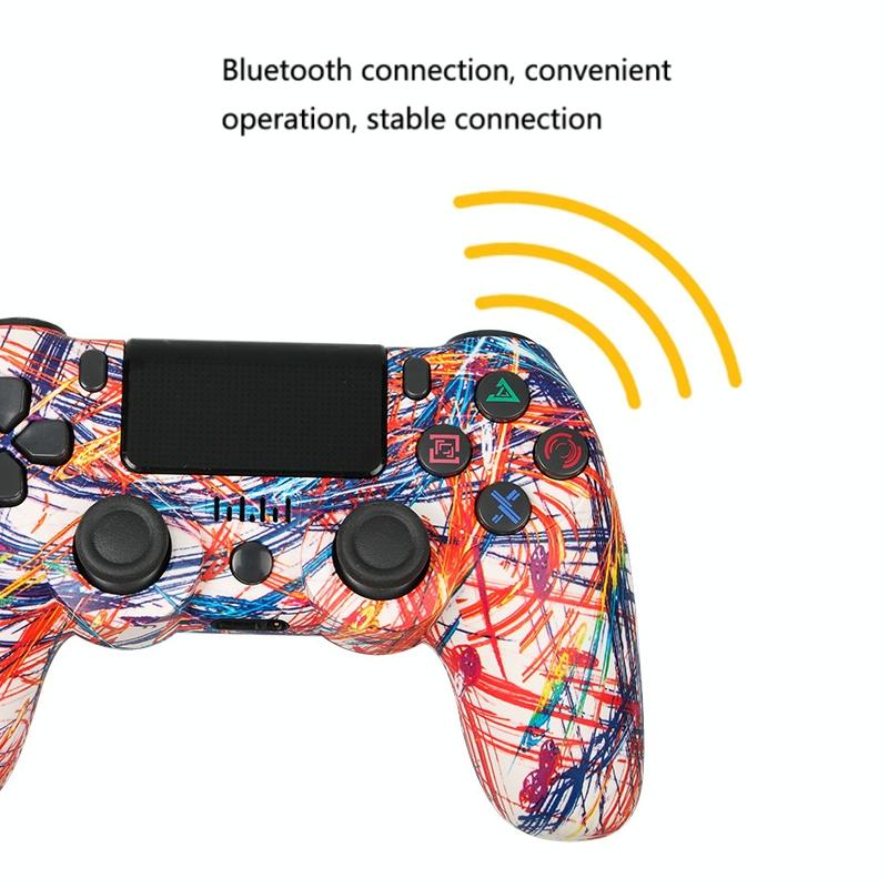 Wireless Bluetooth Game Controller for Ps4 with Dual Vibration and Light Strip - Burst