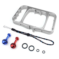 Aluminum Dual Handheld Diving Light Arm Mount for Action Cameras - Silver