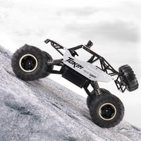 37cm Remote Control Bigfoot Climbing Car - 1 12 Alloy 4wd Cross-country Toy - Silver