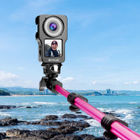 Aluminum Cage for Dji Action 2 - Cnc Alloy - Titanium Color