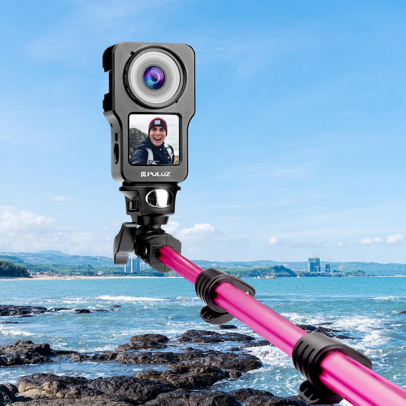 Aluminum Cage for Dji Action 2 - Cnc Alloy - Titanium Color