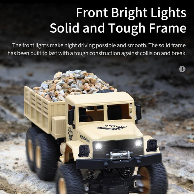 2.4ghz 4ch Rc Dongfeng 8 Six-wheeled Armor Truck Toy - Yellow