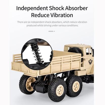 2.4ghz 4ch Rc Dongfeng 8 Six-wheeled Armor Truck Toy - Yellow